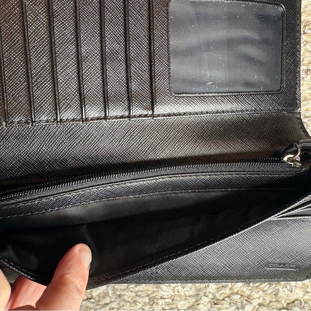 Coach signature wallet black and grey - Picture 6 of 8